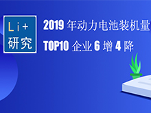 Li+研究│2019年動力電池裝機量TOP10企業(yè) 6增4降